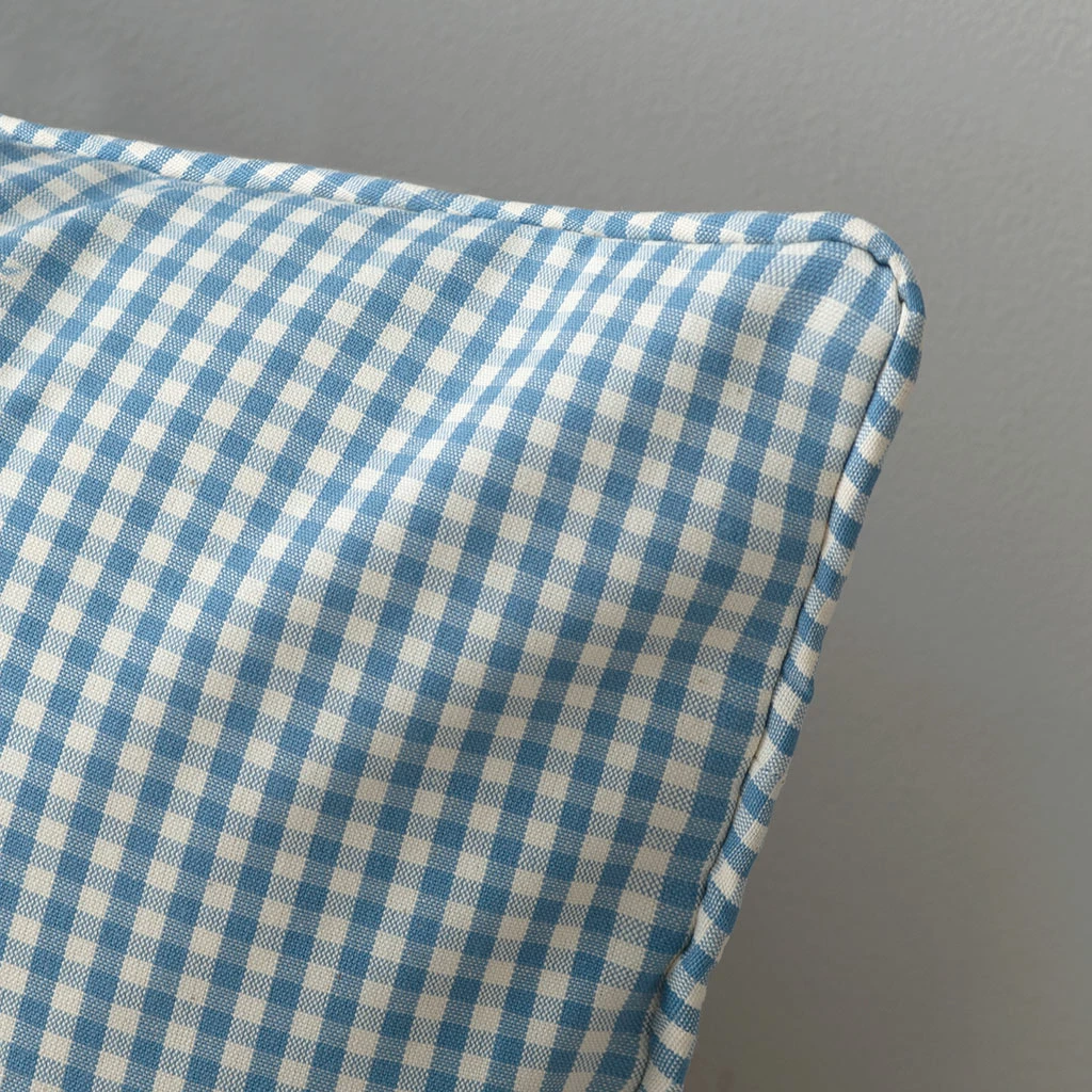 Cushion Cover In Azure Blue Longford Gingham 4 Cushion Cover In Azure Blue Longford Gingham - Image 2