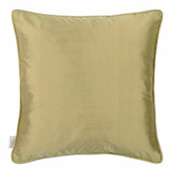 Cushion Cover In Antique Gold Plain Silk