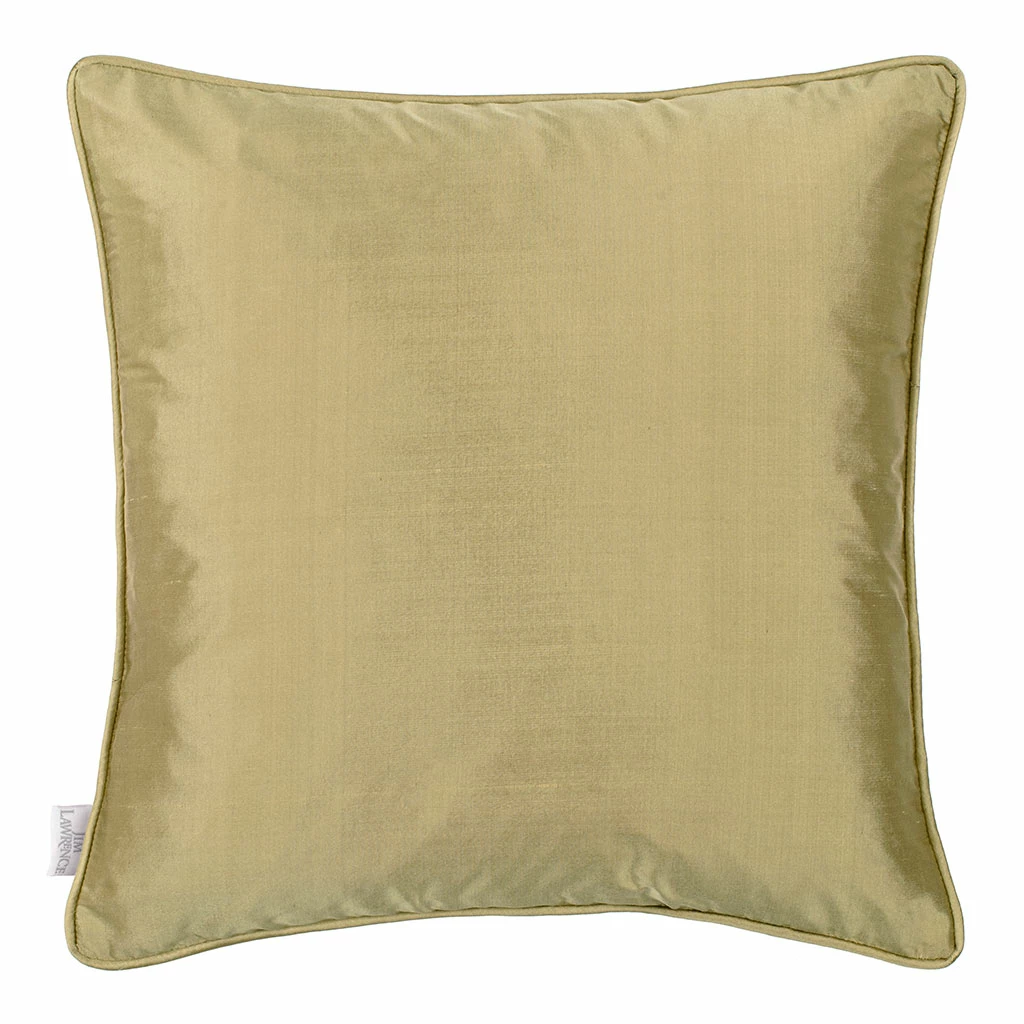 Cushion Cover In Antique Gold Plain Silk 3 Cushion Cover In Antique Gold Plain Silk
