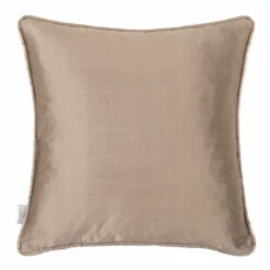 Cushion Cover In Bronze Brown Plain Silk