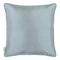 Cushion Cover In Rococo Blue Plain Silk