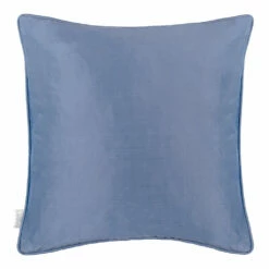 Cushion Cover In Slate Blue Plain Silk