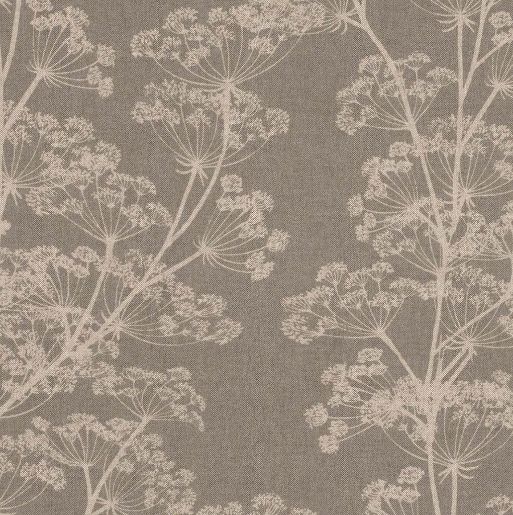 Cow Parsley Fabric In Soft Grey 2 Cow Parsley Fabric In Soft Grey
