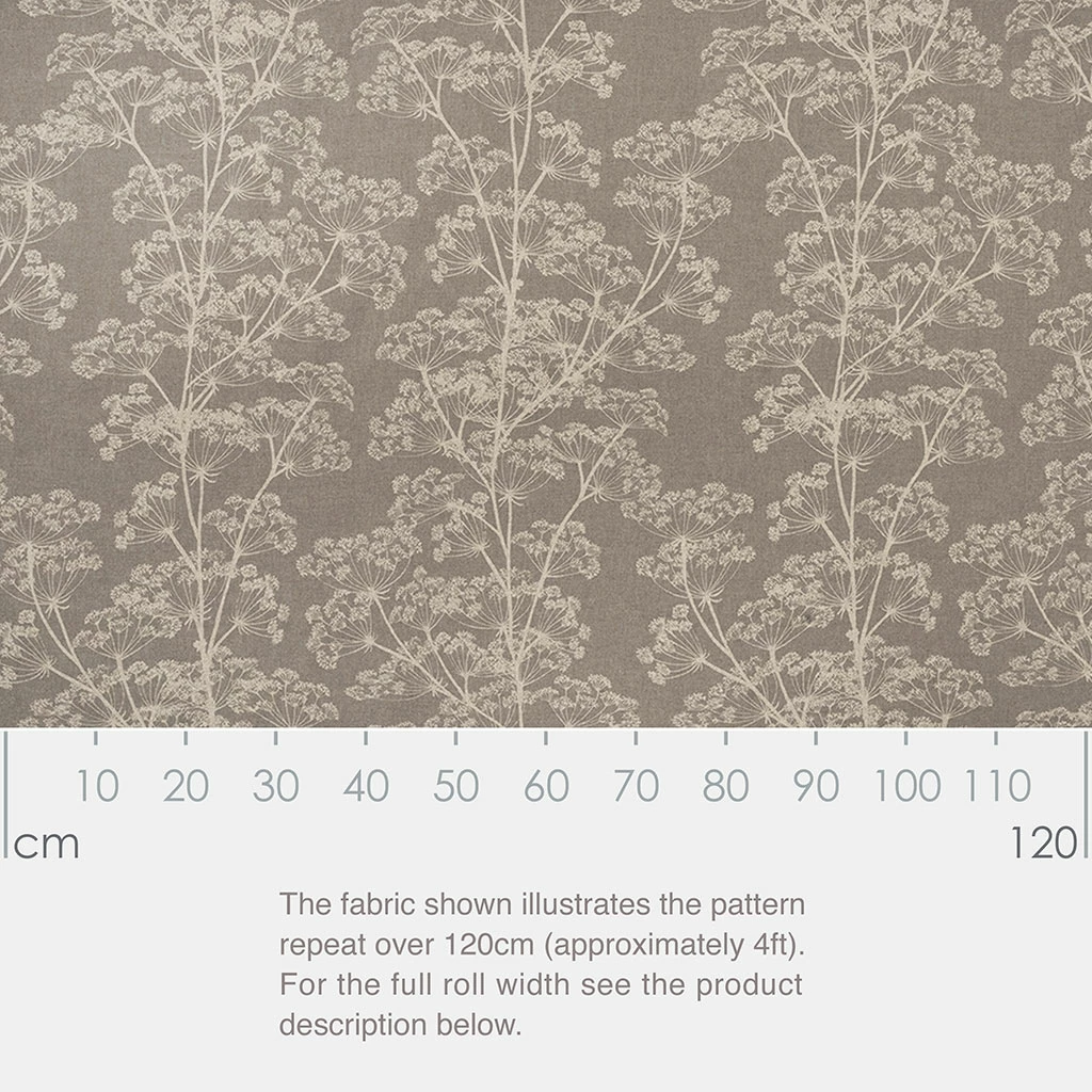 Cow Parsley Fabric In Soft Grey 4 Cow Parsley Fabric In Soft Grey - Image 3