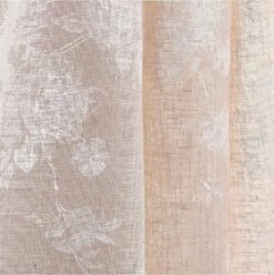 Lisette Voile Fabric In Natural & White
